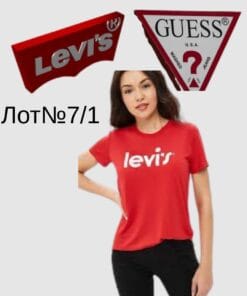 Брендові жіночі футболки Levis Guess сток оптом