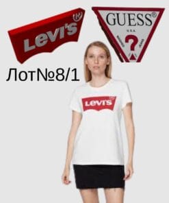 брендові жіночі футболки Levis Guess сток оптом