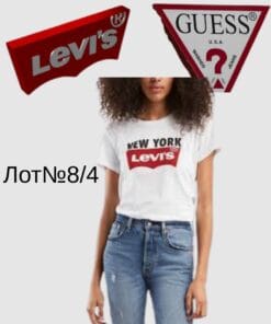 брендові жіночі футболки Levis Guess сток оптом